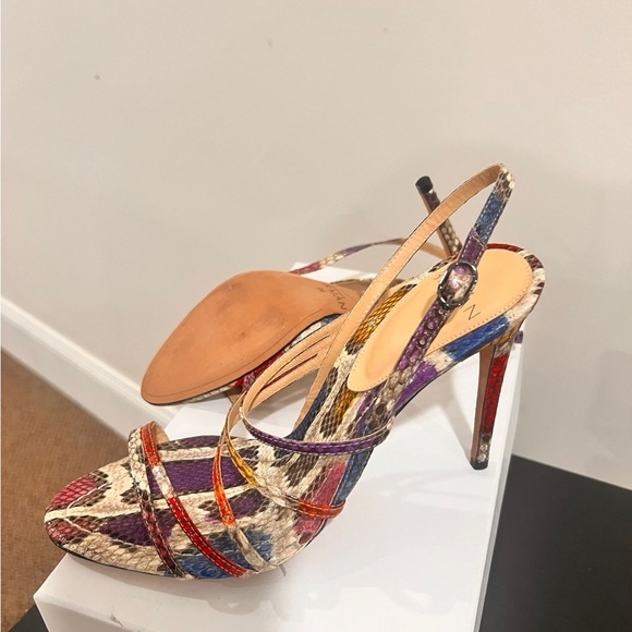 Alexandre birman strip snake shoes size 9 wore it once - Picture 3 of 3